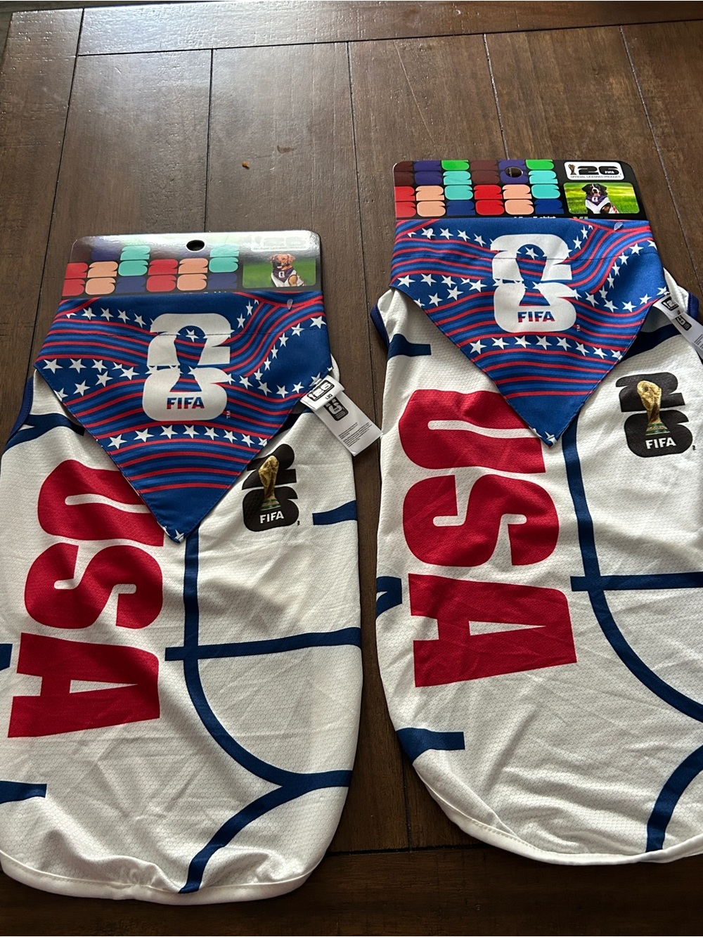 Source Unknown USA Dog Undershirts - White, Red & Blue $15 each